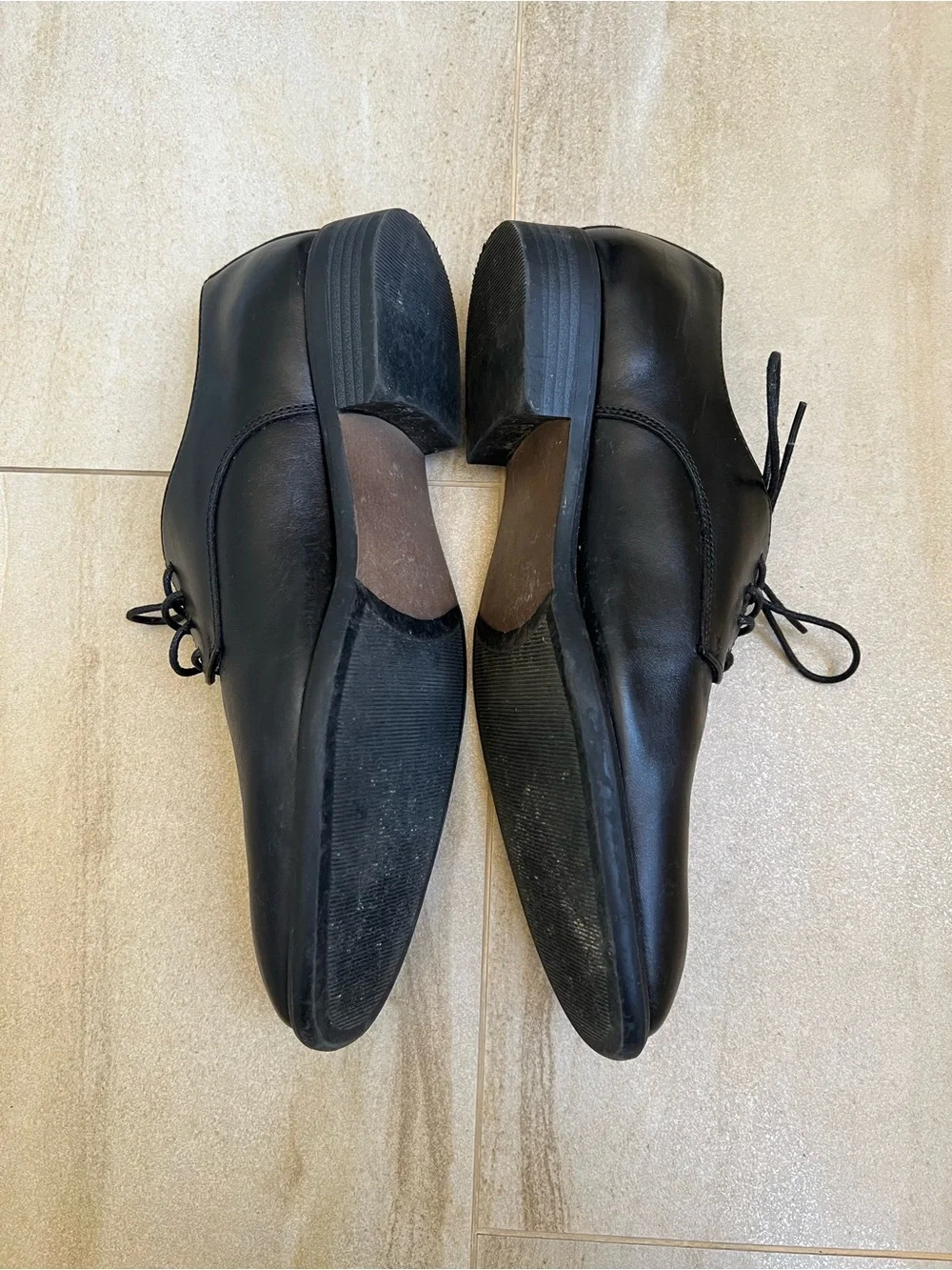 Nordstrom Men’s Black Leather Oxford Dress Shoes - Ortholite 9